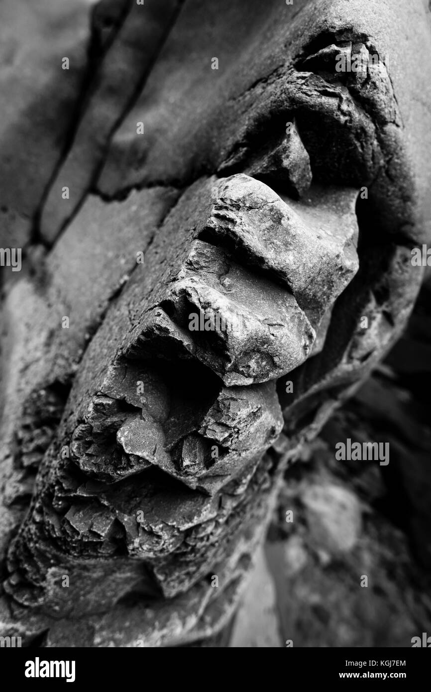 Felsen natürliche Wallpaper - schwarz-weiß Foto Stockfoto