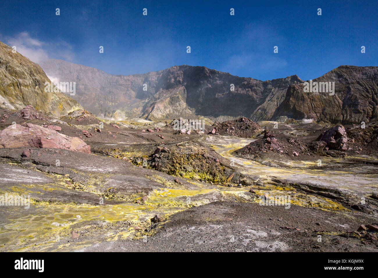 White Island, die vulkanische Insel, Abondance Bay, Neuseeland Stockfoto