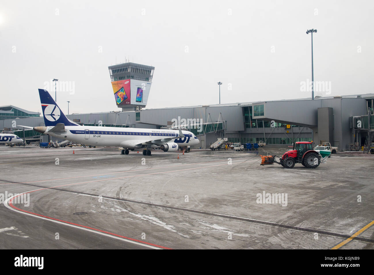 Flughafen in Warschau Stockfoto