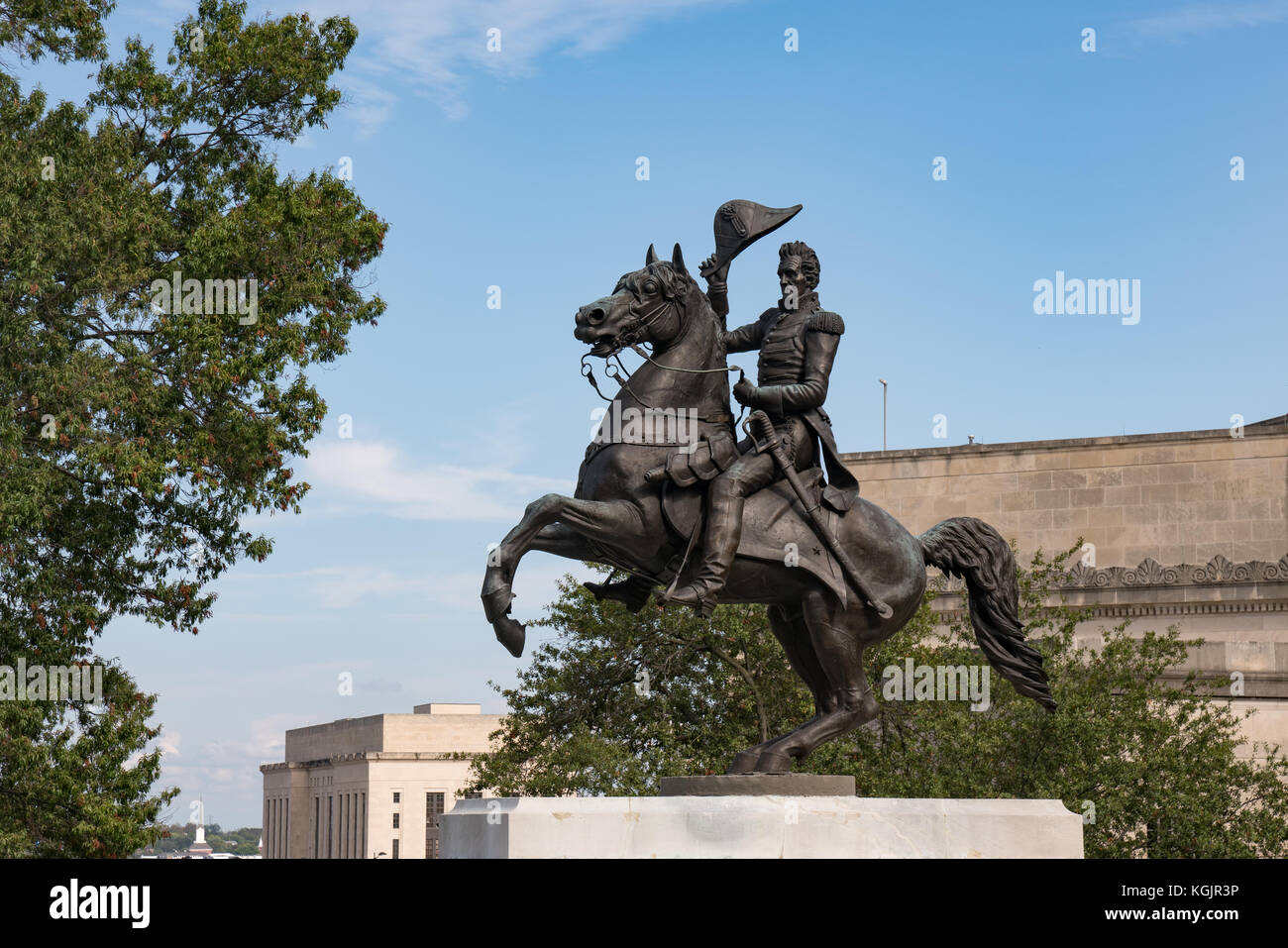 NASHVILLE, TN - Okt 9: Statue von Andrew Jackson in der Tennessee Hauptstadt in Nashville am 9. Oktober 2017 Stockfoto