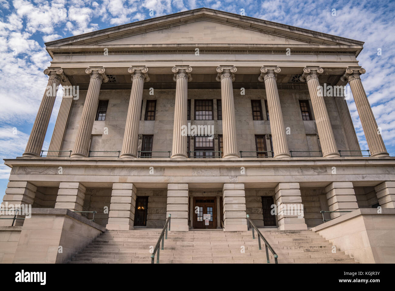 Fassade der Tennessee State Capital Building in Nashville, Tennessee Stockfoto