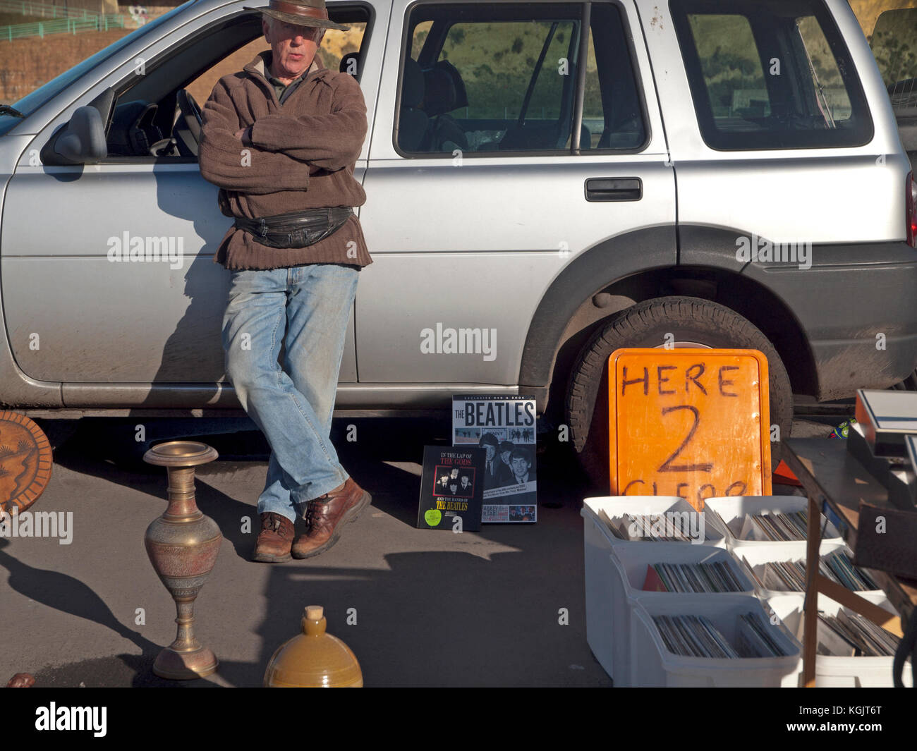 Der Sonntagmorgen Flohmarkt am Brighton Marina Stockfoto