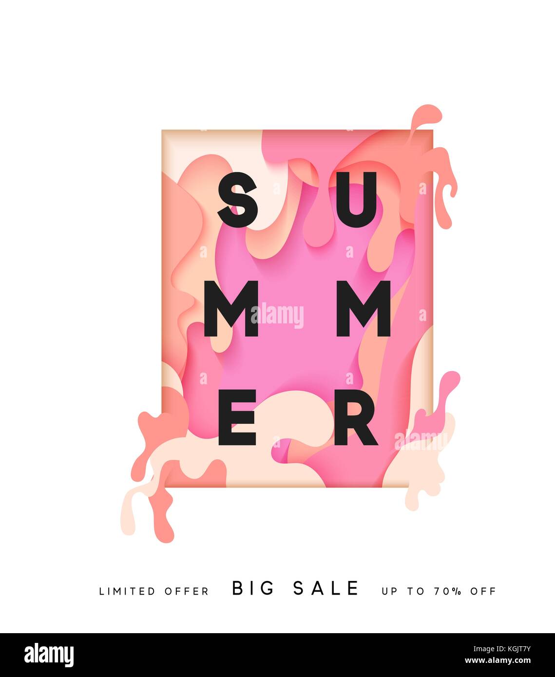 Helle Sommer Hintergrund im Stil von Papier vage Farbe Stock Vektor