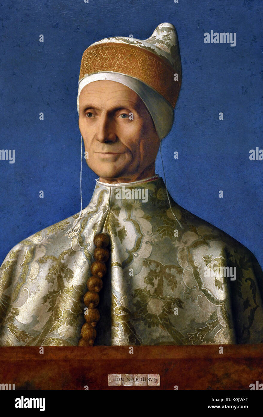 Doge Leonardo Loredan 1501-2 Giovanni Bellini, 1459 - 1516, war ein italienischer Renaissance, Maler, Italien. (Leonardo Loredan, den Dogen von Venedig von 1501-21. Er wird hier gezeigt, seine Roben des Staates tragen für diese formale Portrait. ) Stockfoto