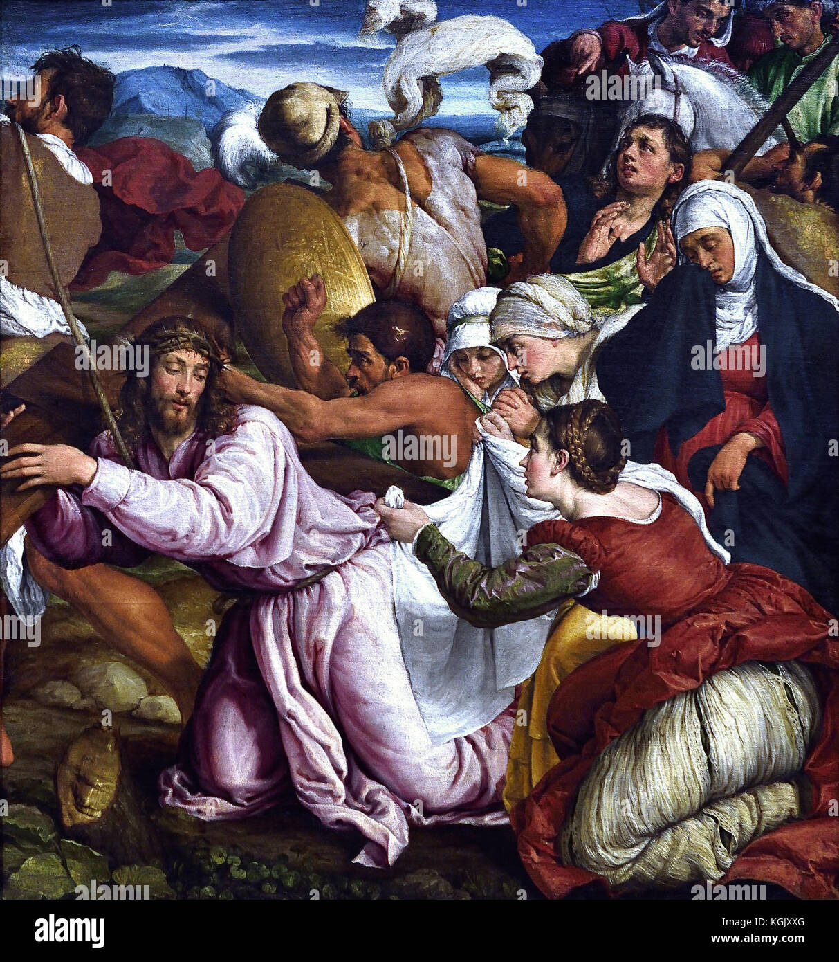 Der Weg nach Golgota 1544-5 Jacopo Bassano 1535 - 1592 Italien Italienisch Stockfoto