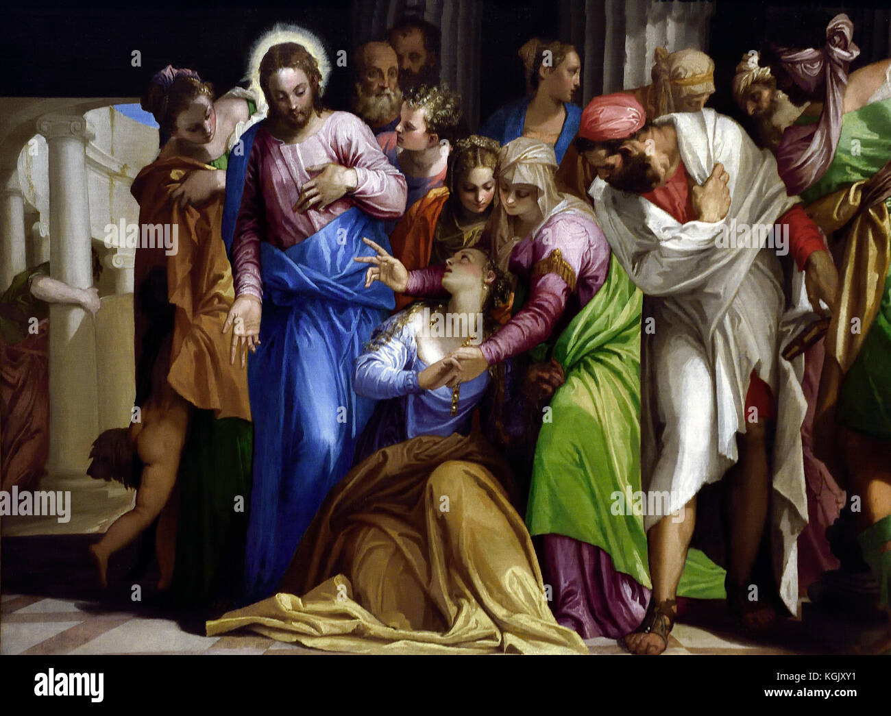 Die Bekehrung der Maria Magdalena 1548 Paolo Veronese (1528 - 1588), war ein italienischer Renaissance Maler, Venedig, Italien. Stockfoto