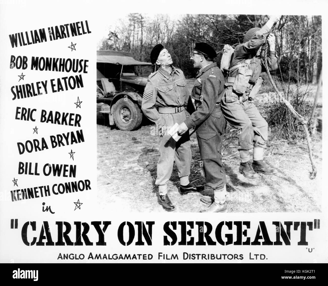 Carry on Sergeant (1958), Eric Barker, William Hartnell, Stockfoto