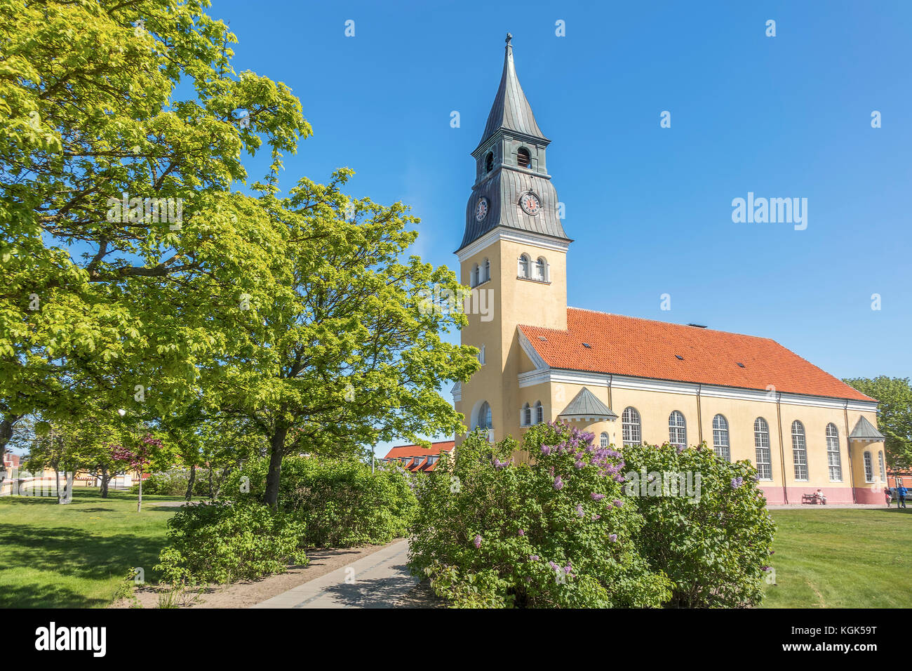 Die Stadtkirche in Skagen, Dänemark Stockfoto