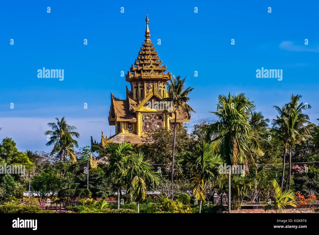 Goldener Palast Von Kanbawzathadi, Bago, Myanmar Stockfoto