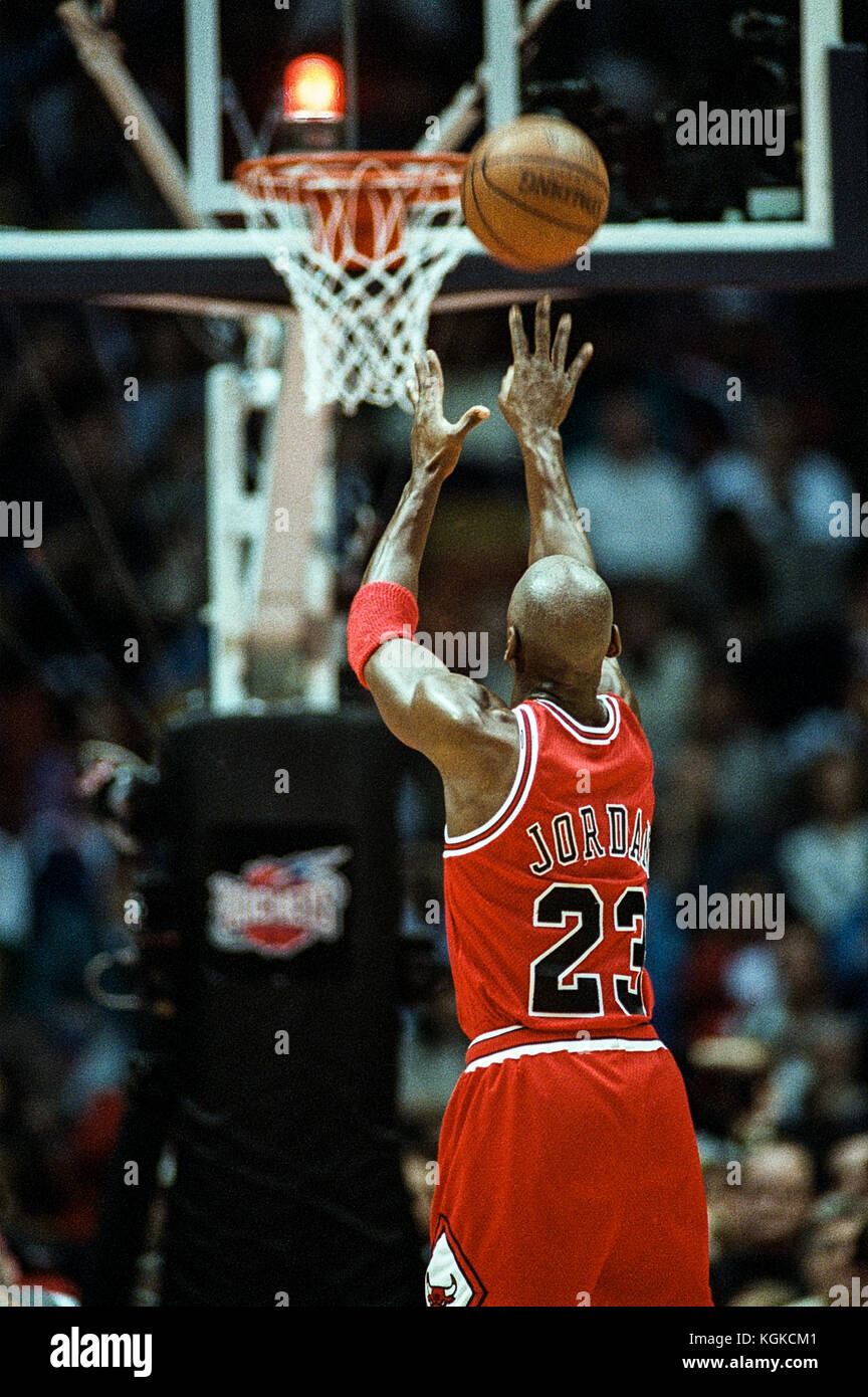 Michael Jordan für die nba Chicago Bulls. Stockfoto