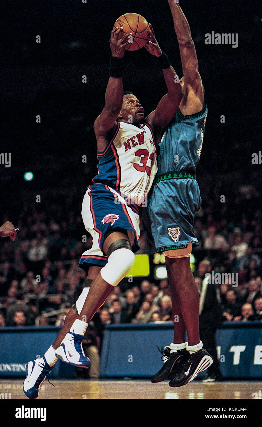 Patrick Ewing konkurrieren für die nba New York Knicks Stockfoto