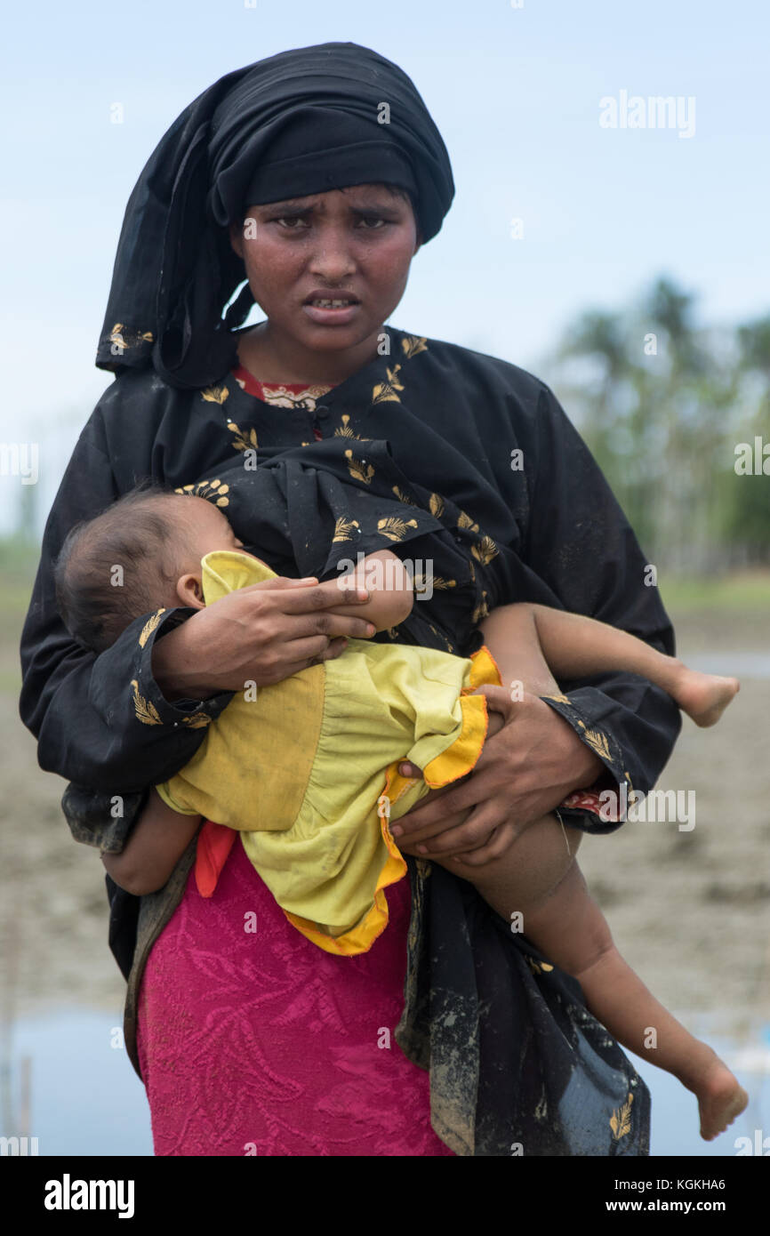 Mehr Rohingya in Bangladesch Stockfoto