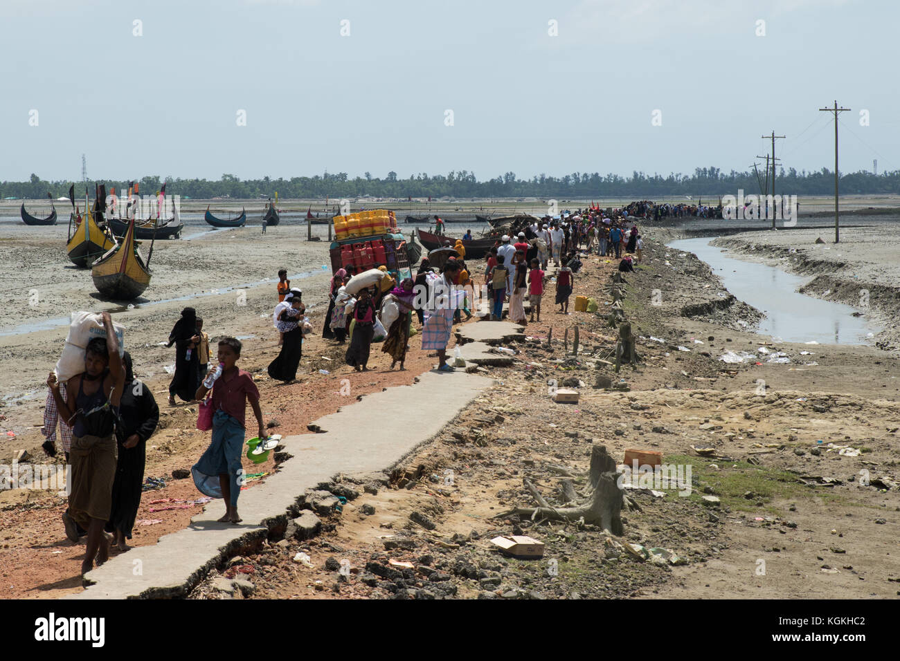 Mehr Rohingya in Bangladesch Stockfoto