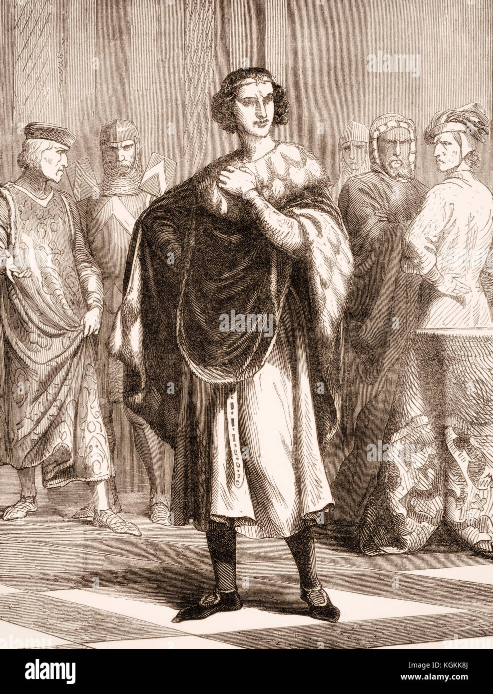 Felice Peretti di Montalto, später Papst Sixtus V, als inquisitor allgemein in Venedig im Jahr 1557 Stockfoto