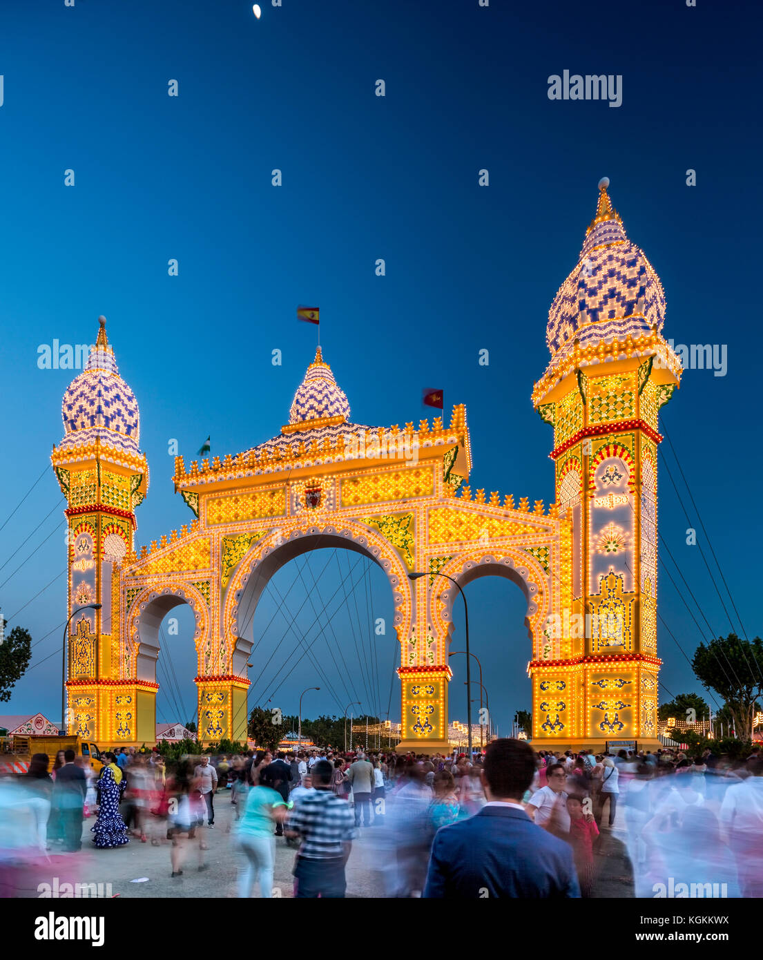 Portada de la Feria de Abril (April messe Gateway) 2014, Sevilla, Spanien Stockfoto
