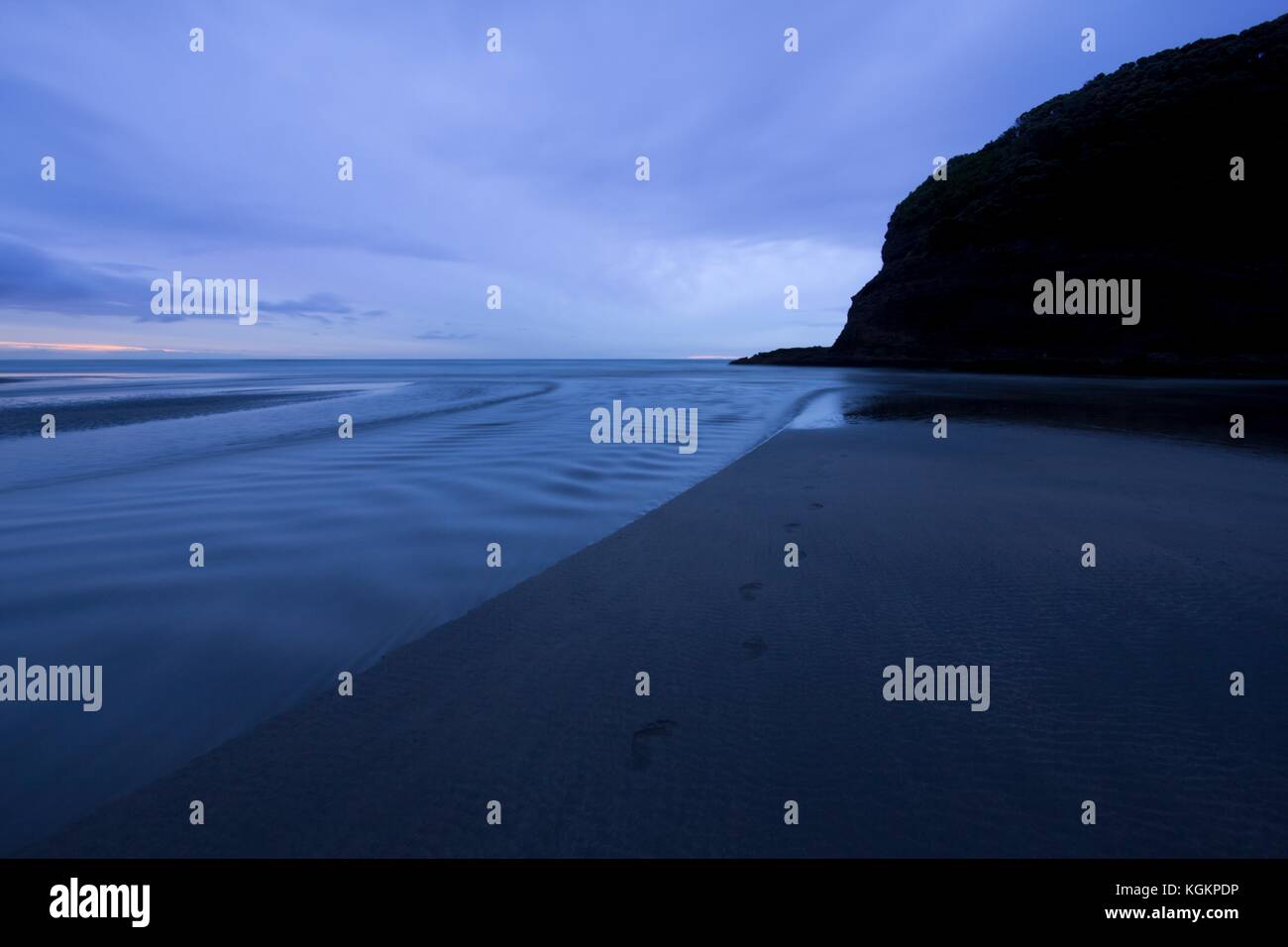 Mündung des bethell Strand (te henga), Neuseeland Stockfoto