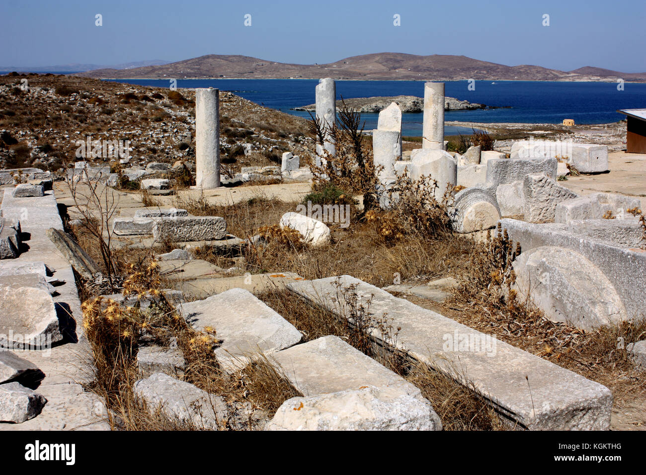 Heiligtum der ägyptischen Götter auf Delos, Kykladen, Griechenland Stockfoto