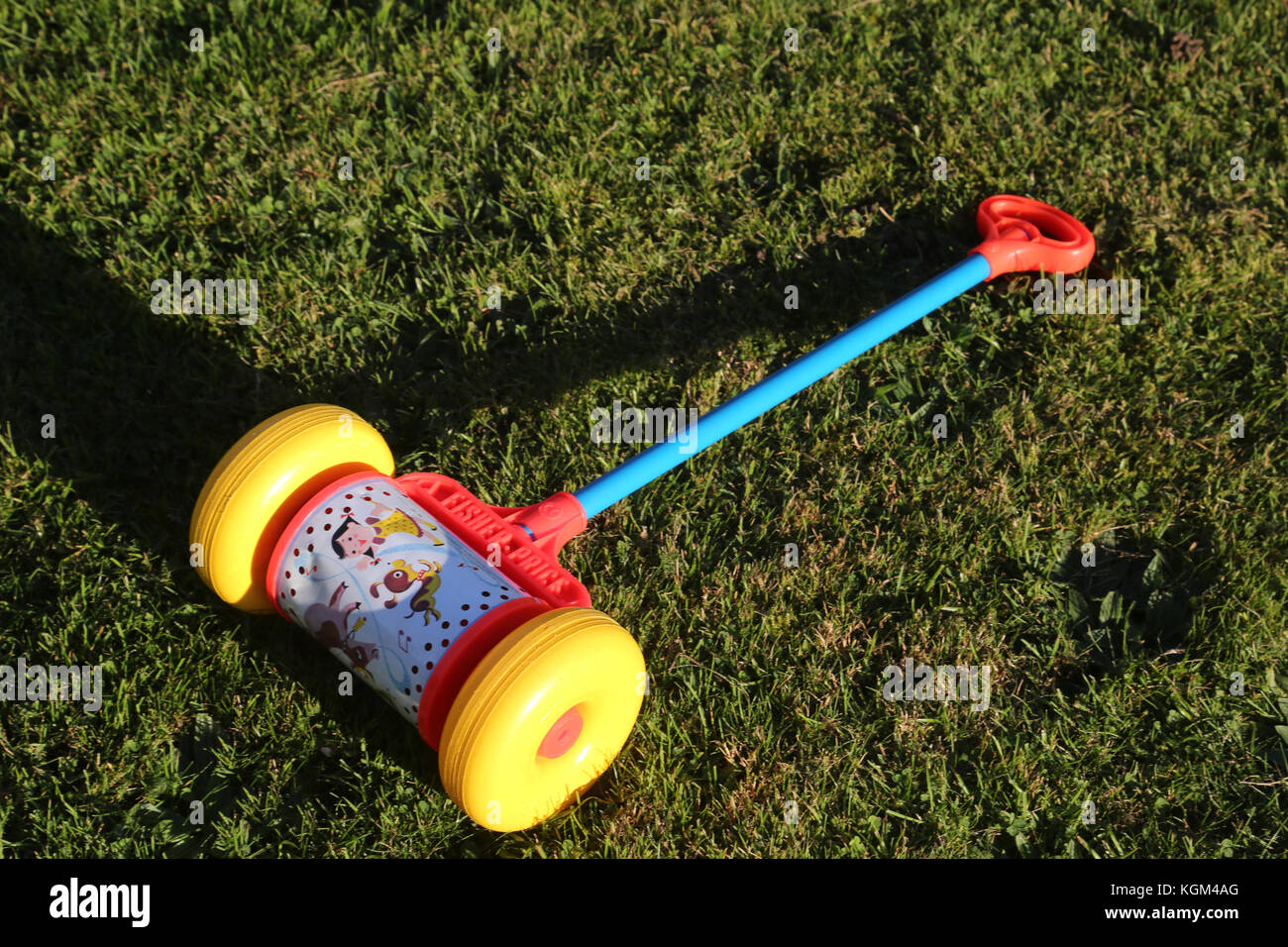 Vintage Fisher Price Schiebe musikalische Spielzeug Stockfoto