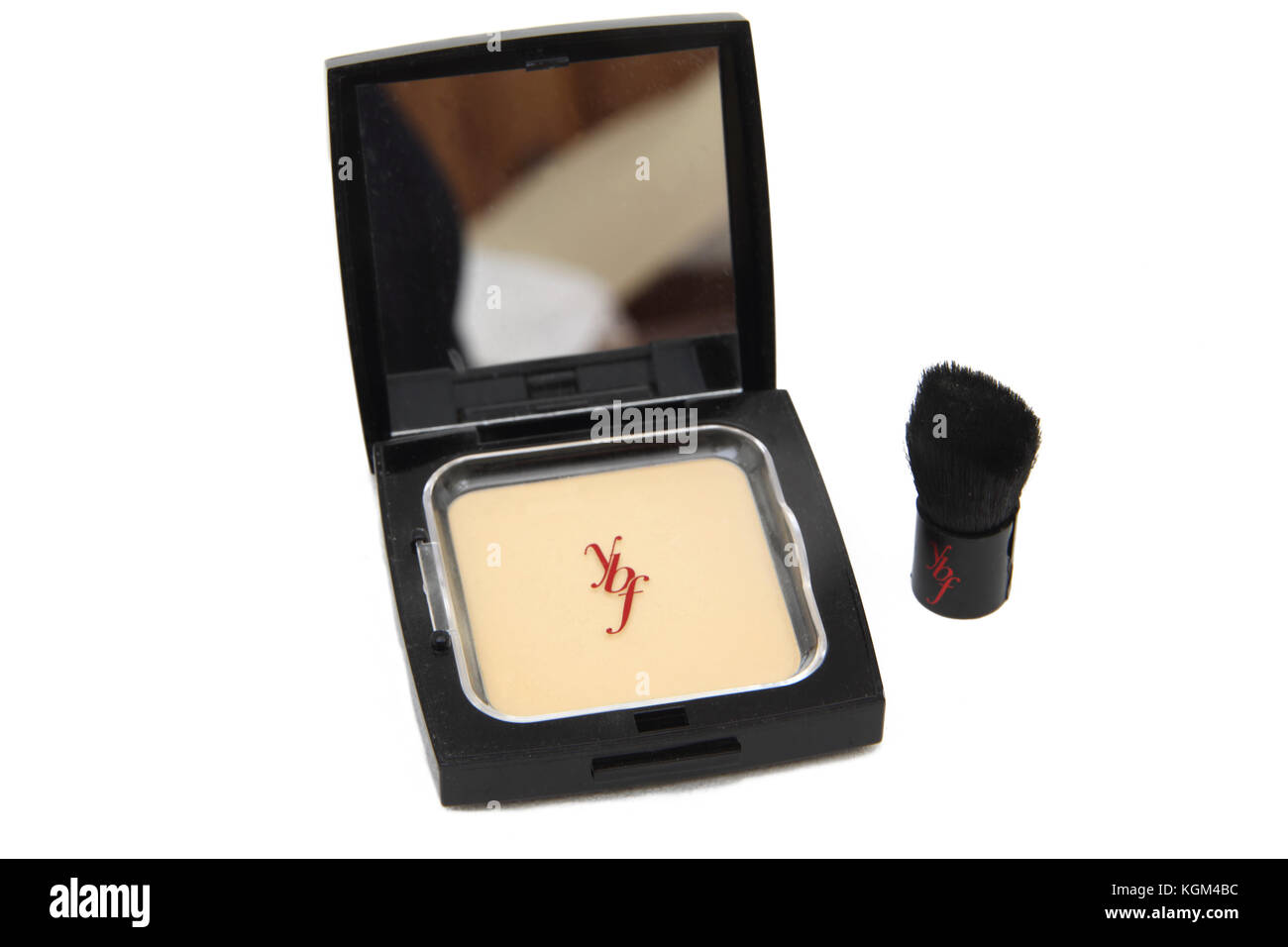 Ihr bester Freund Make Up Kompakt und Bürste Stockfoto