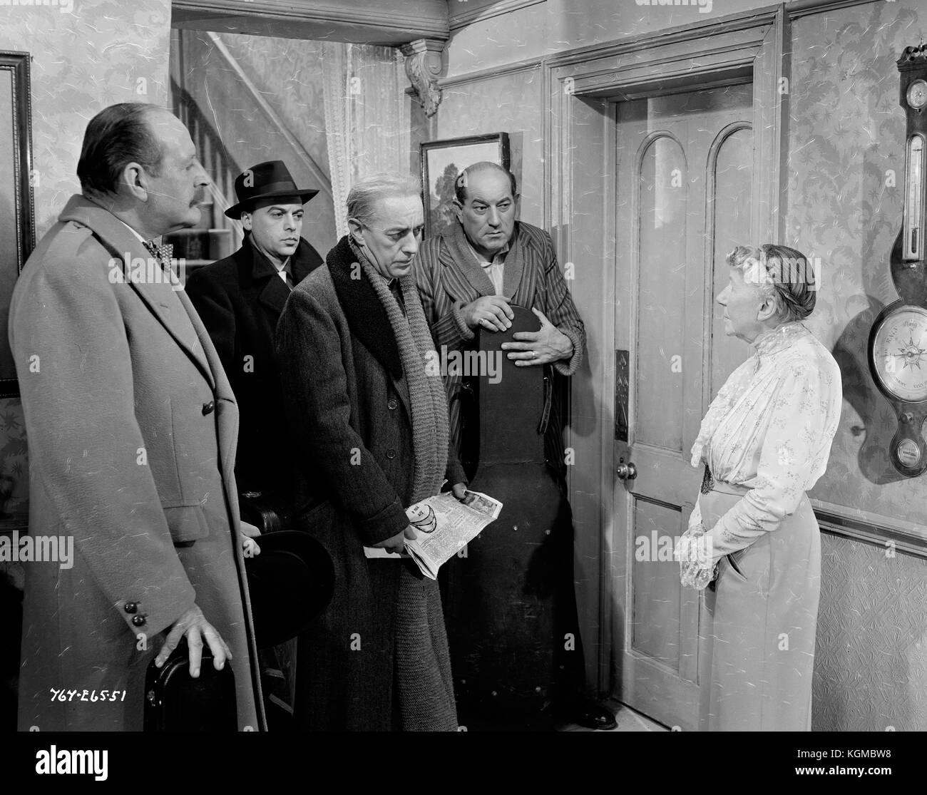 Die ladykillers (1951), Alec Guinness, Herbert Lom, Katie Johnson, Cecil Parker, Danny Grün Stockfoto
