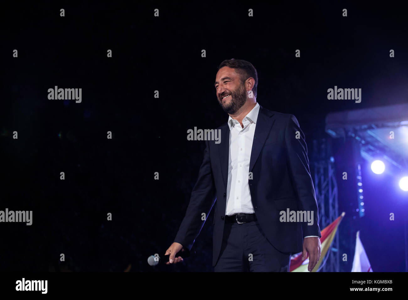 Giancarlo cancelleri (fünf Sterne) spricht während einer Wahlkampagne am 3. November in Palermo, Italien. Stockfoto