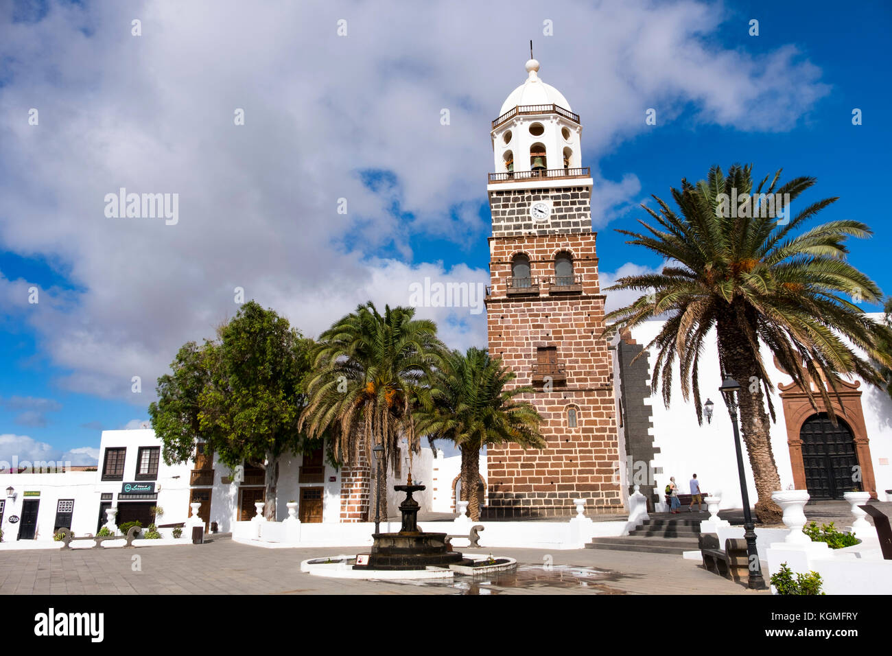 Kirche, Iglesia de Nuestra Senora de Guadalupe. Teguise, Lanzarote, Kanarische Inseln. Spanien Europa Stockfoto