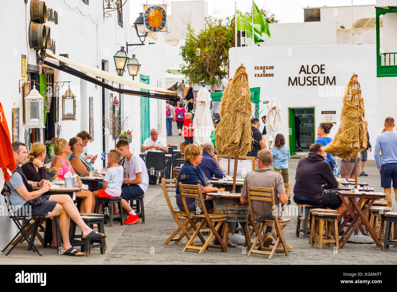 Straßenmarkt in Teguise, Lanzarote, Kanarische Inseln. Spanien Europa Stockfoto