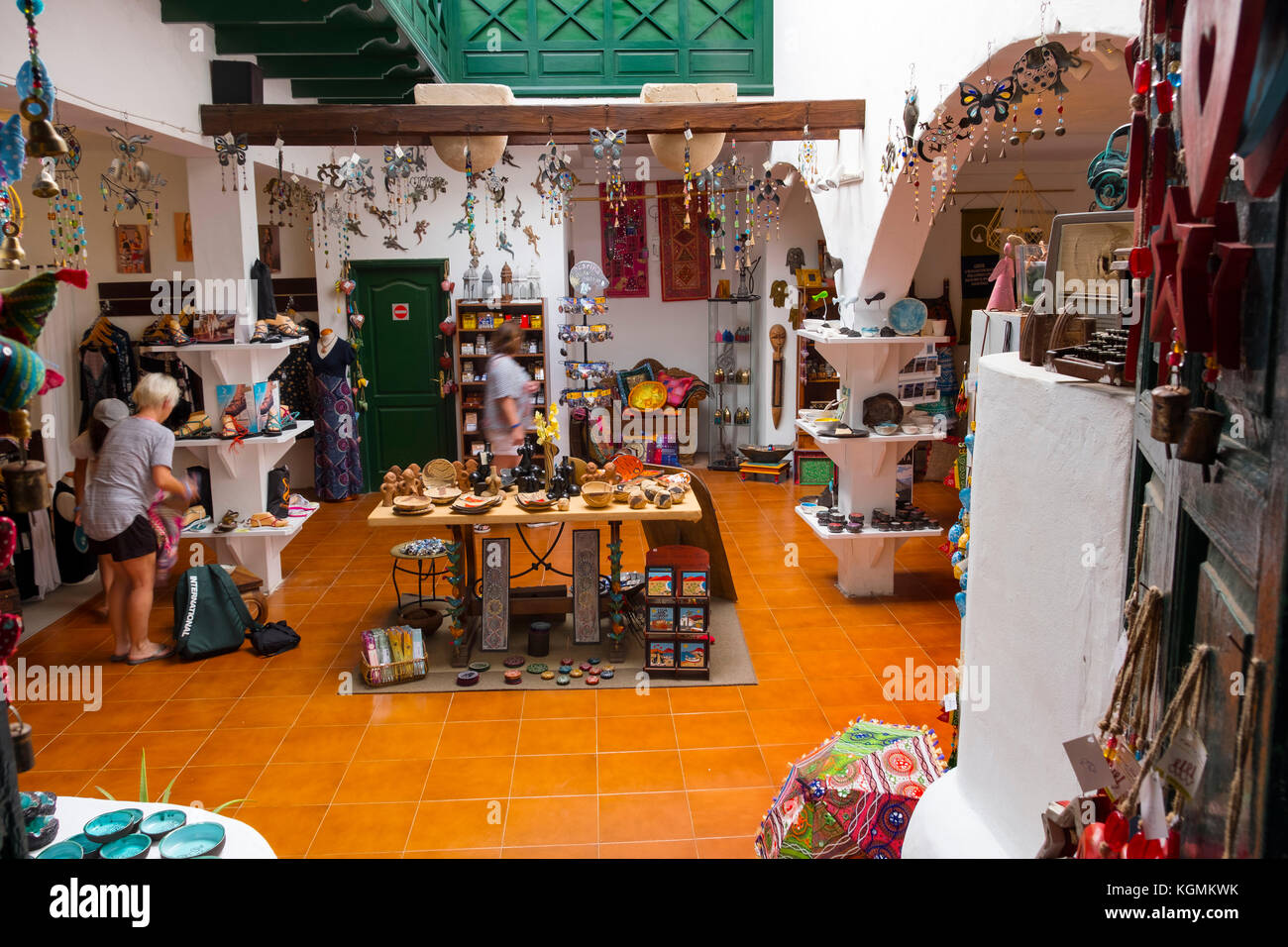 Straßenmarkt in Teguise, Lanzarote, Kanarische Inseln. Spanien Europa Stockfoto