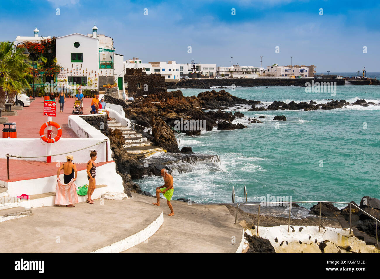 Fischerdorf, Punta Mujeres, Haria. Lanzarote Island. Kanarische Inseln Spanien. Europa Stockfoto