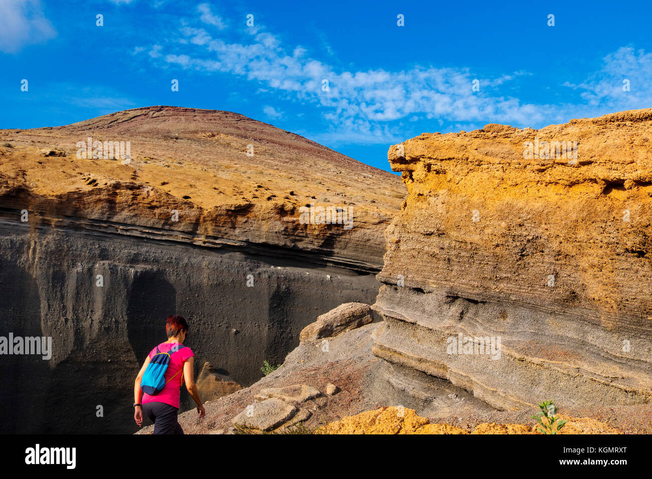 Vulkanische Landschaft. Insel Lanzarote. Kanarische Inseln Spanien. Europa Stockfoto