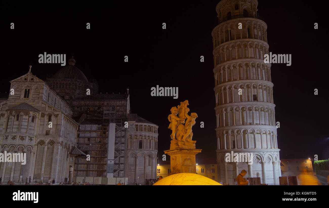 Die Basilika, das Baptisterium und der Schiefe Turm von Pisa, Italien Stockfoto
