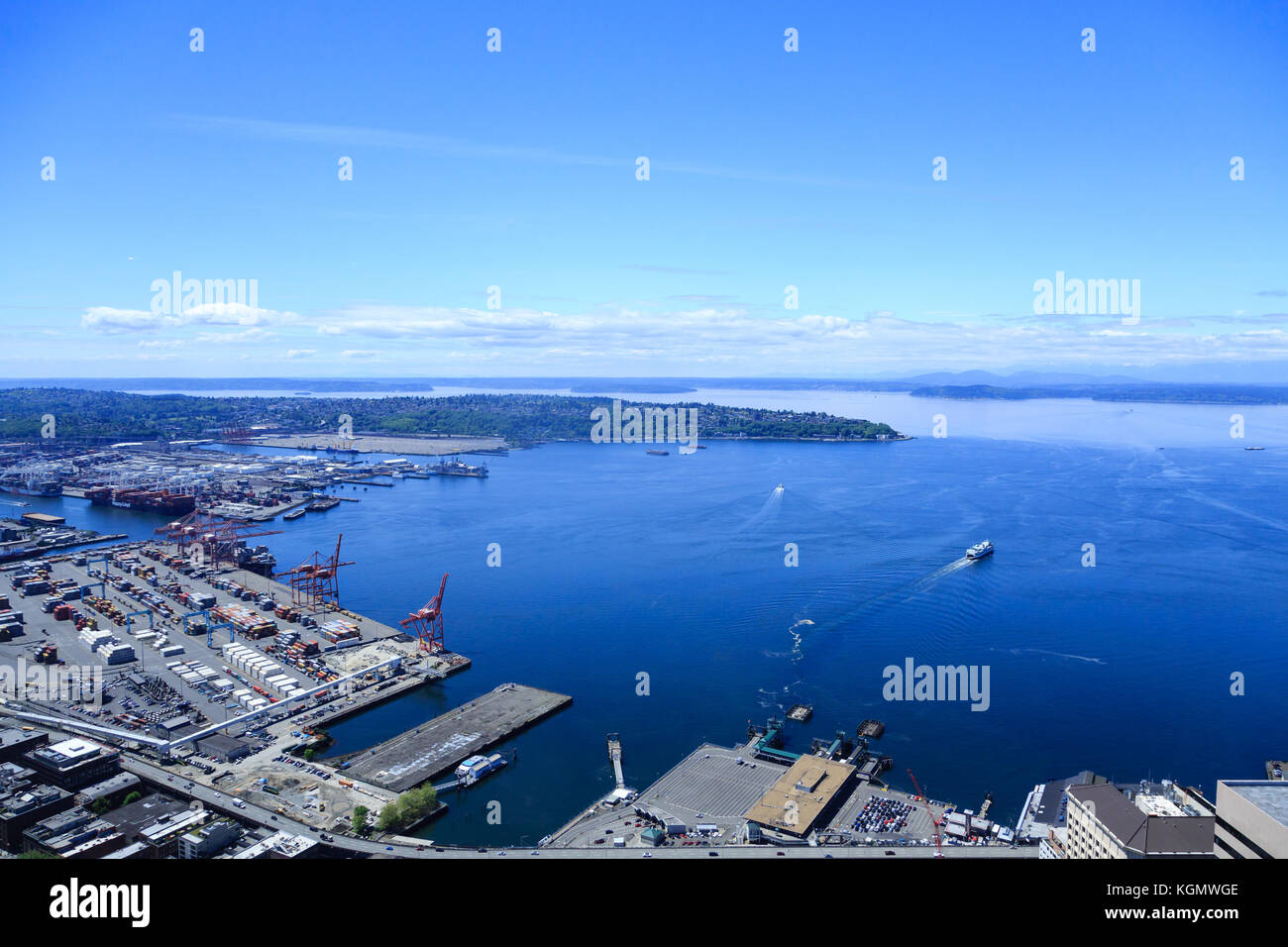 Liefer- Terminal in Puget Sound Stockfoto