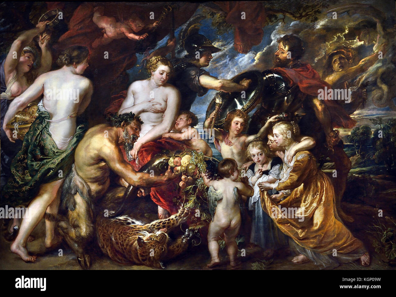 Minerva schützt Pax von Mars ('Krieg und Frieden') 1629-30 Peter Paul Rubens (1577-1640) Maler in der flämischen Barockmalerei Tradition. Antwerpen, Antwerpen, Belgien, der belgischen, der Stockfoto