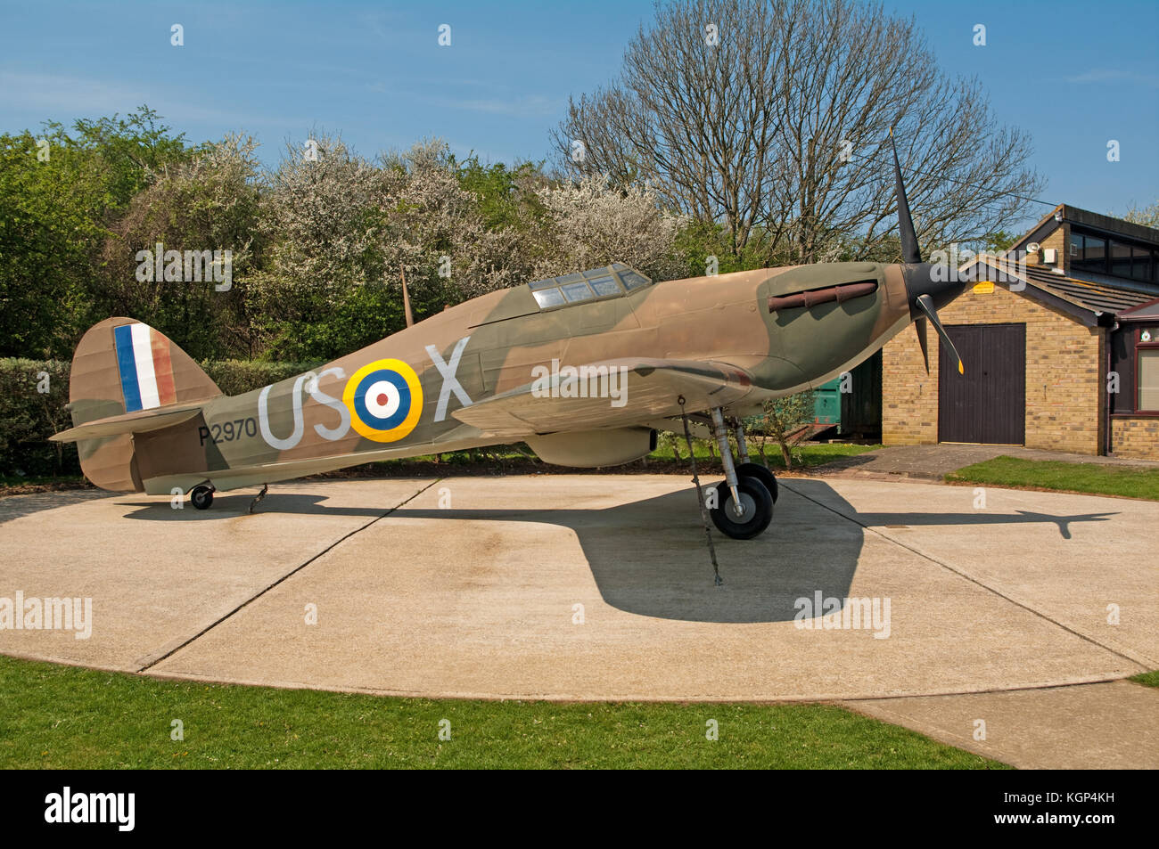 Die Schlacht um England Memorial, Spitfire Mark 1, capel-le-ferne, in der Nähe von Folkstone, Kent, England, Stockfoto