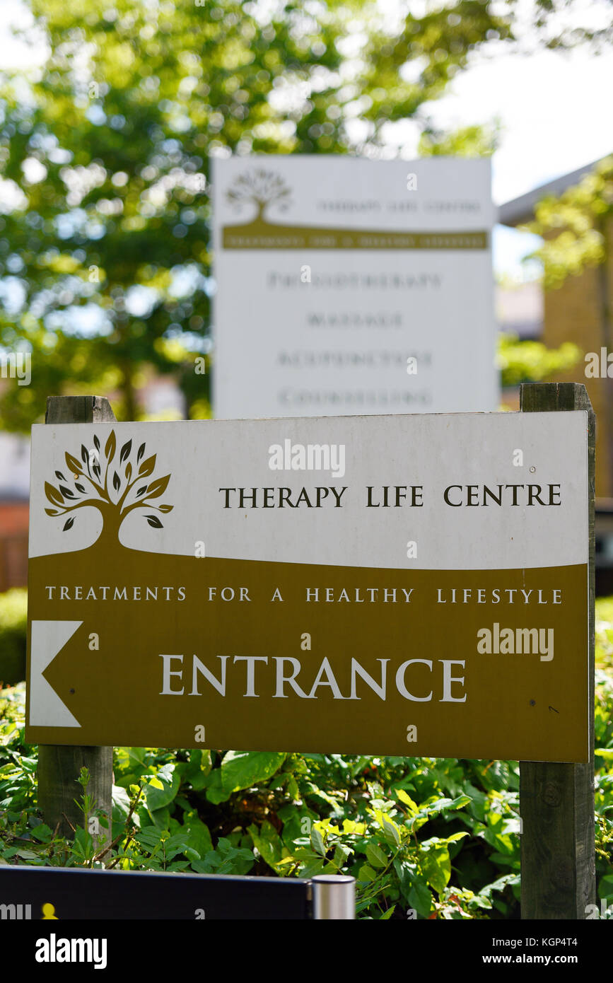 Therapy Life Centre, Southend on Sea, Essex, Großbritannien, bietet ganzheitliche und komplementäre Therapien Stockfoto