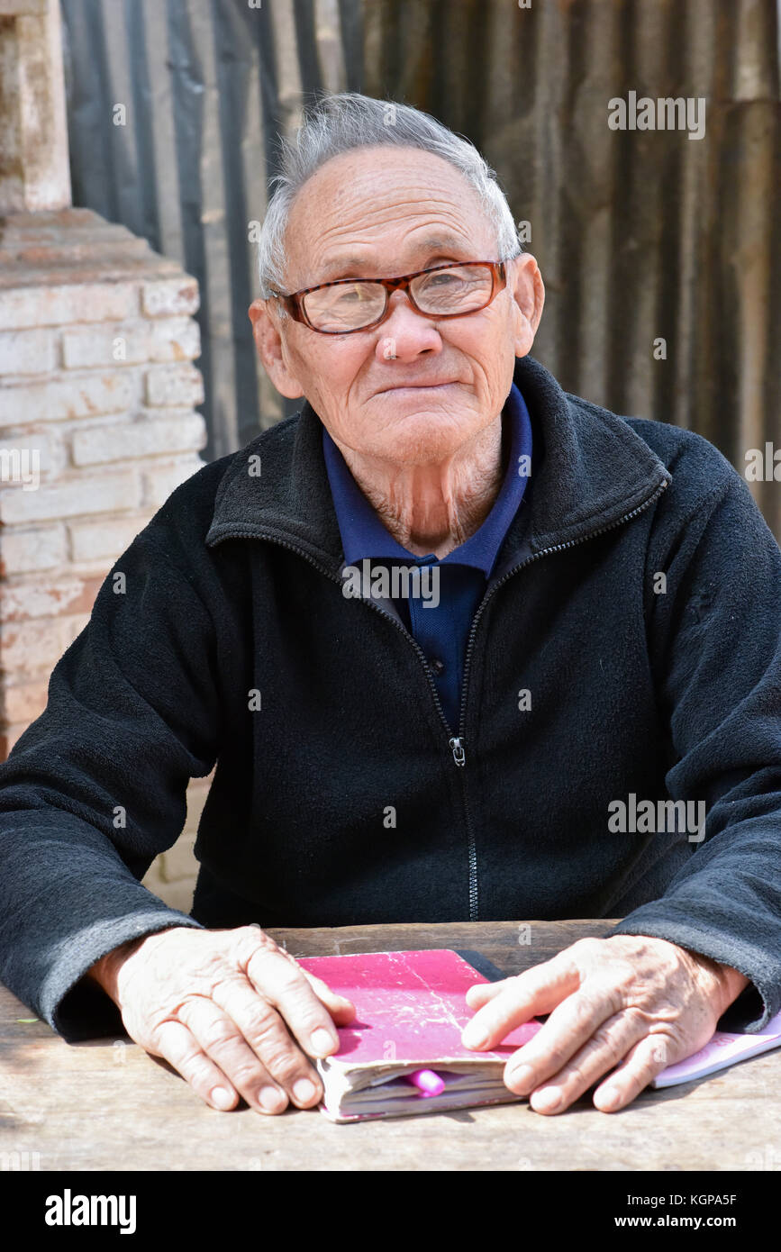 Ältere Menschen Laos Stockfoto