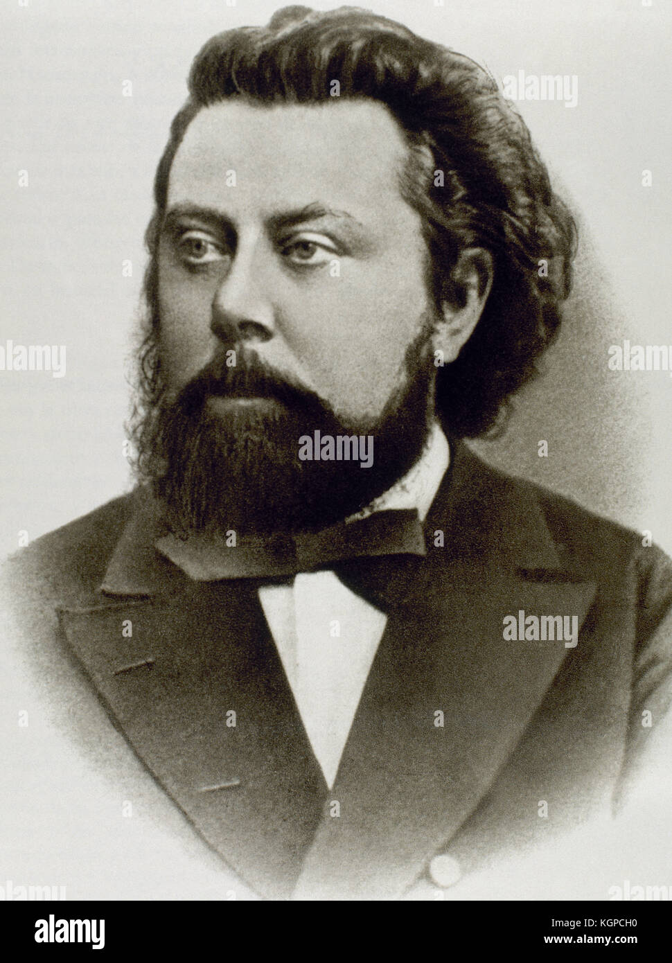 Modest Mussorgski (1839-1881). russischen Komponisten. Portrait. fotografie. Stockfoto