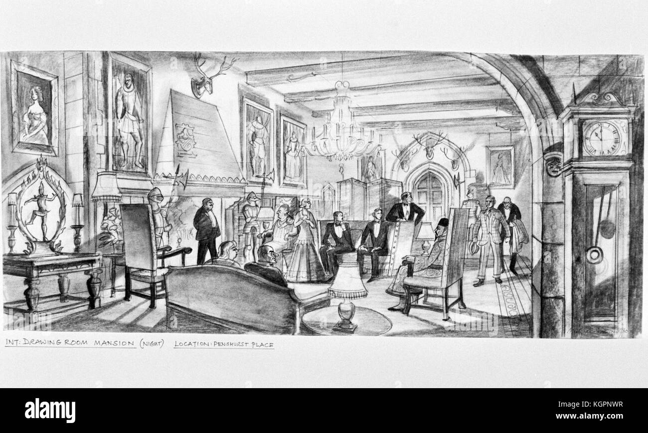 Der Spiegel knacken würde (1980) Produktion Skizzen Datum: 1980 Stockfoto