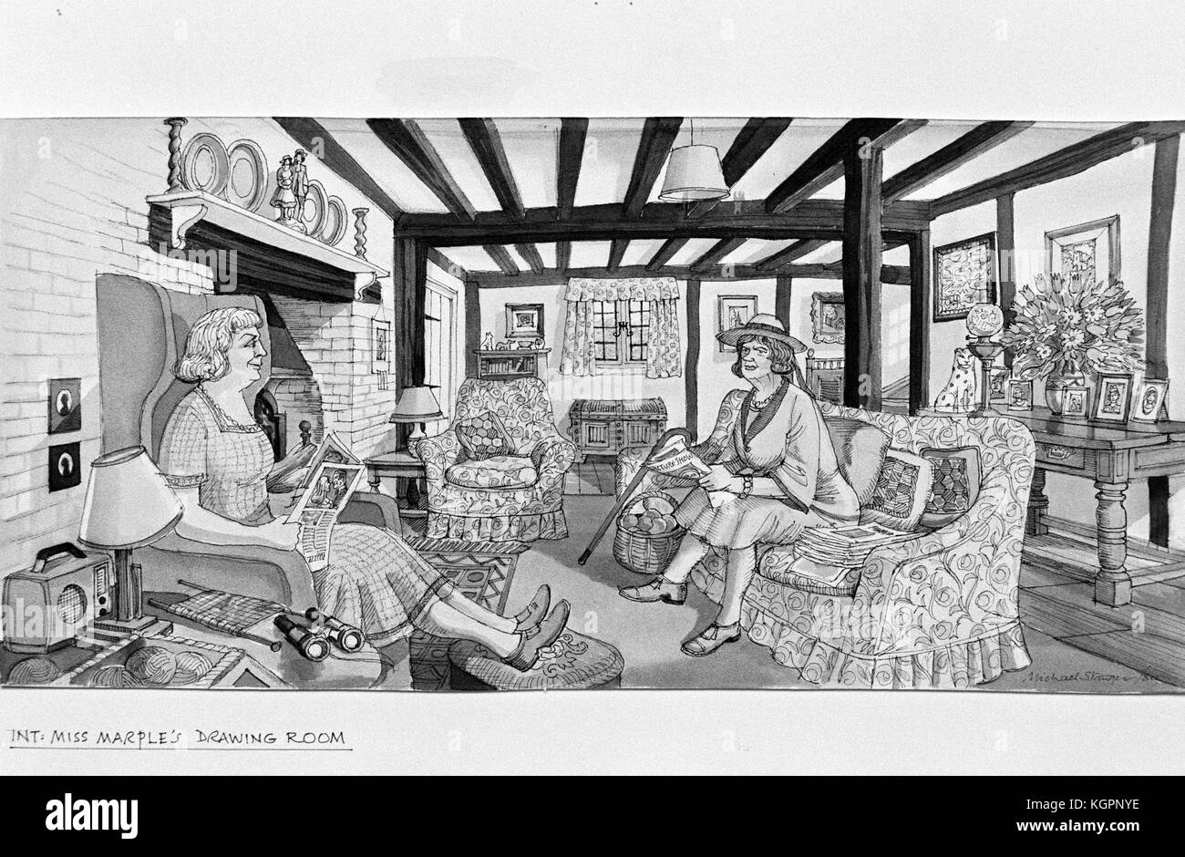 Der Spiegel knacken würde (1980) Produktion Skizzen Datum: 1980 Stockfoto