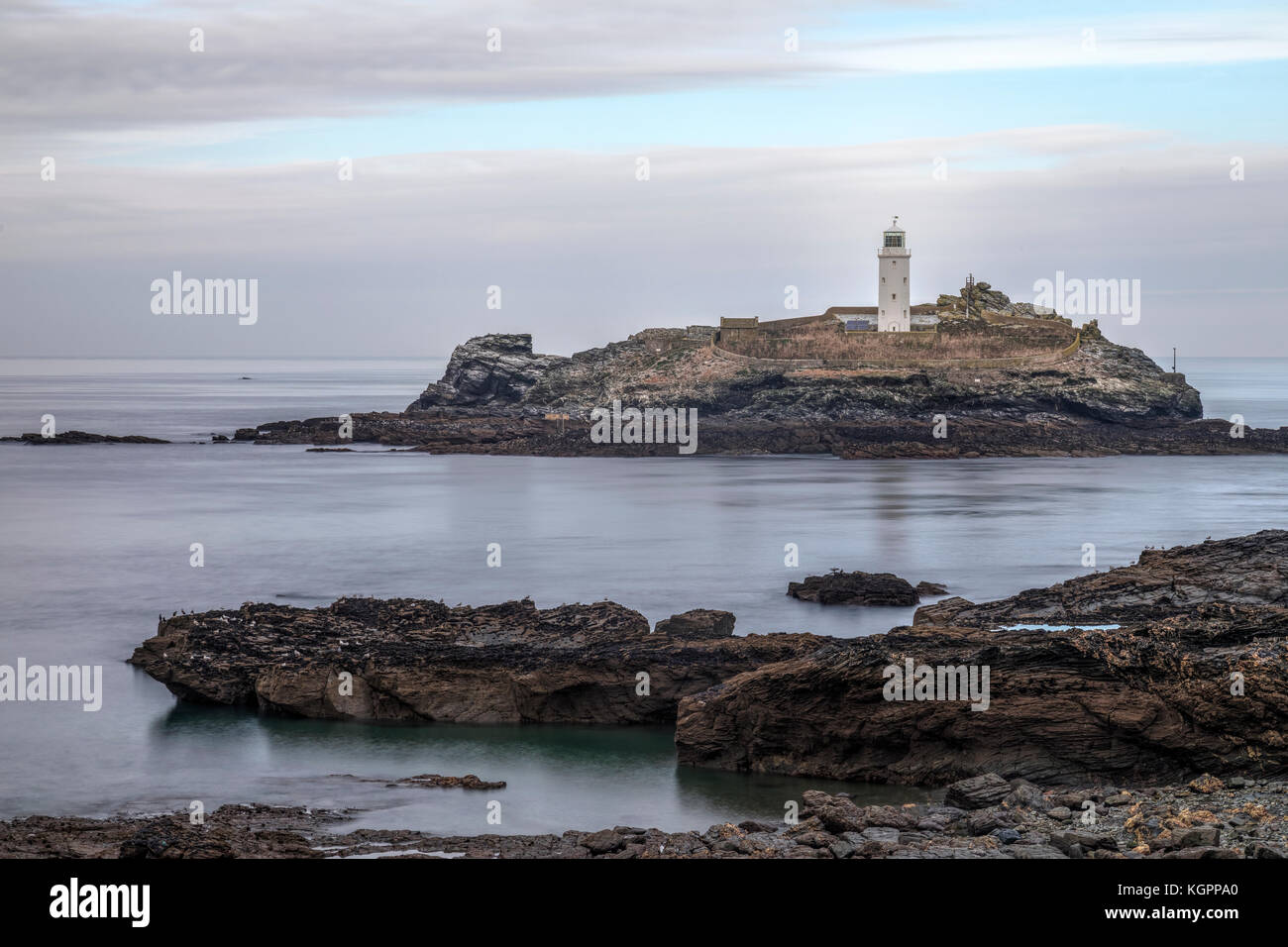 Godrevy Leuchtturm, Cornwall, England, Großbritannien Stockfoto