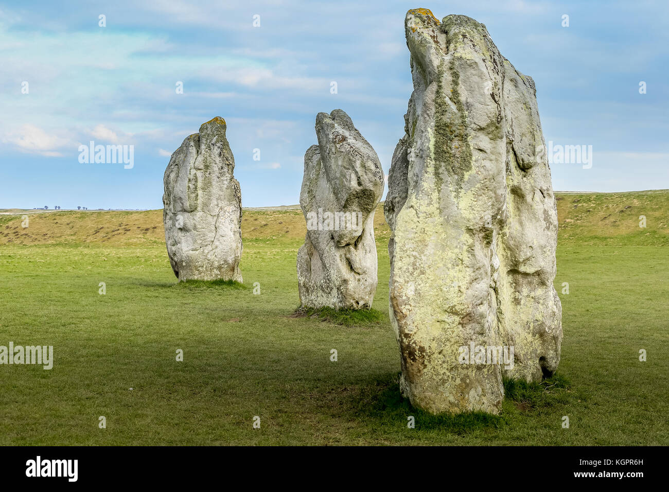 Berühmte megalith Menhire in Großbritannien Stockfoto