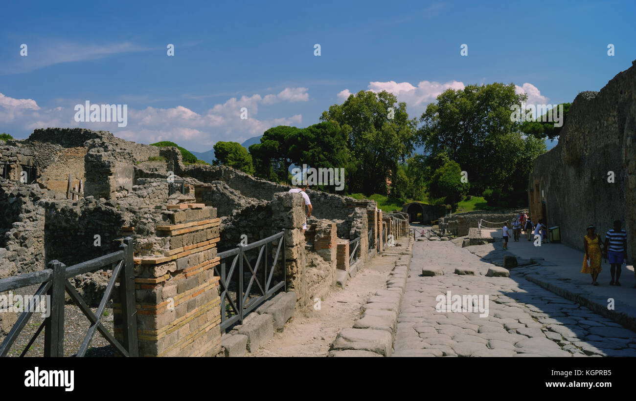 Die antike Stadt Pompeji, historische Wahrzeichen in Italien Stockfoto