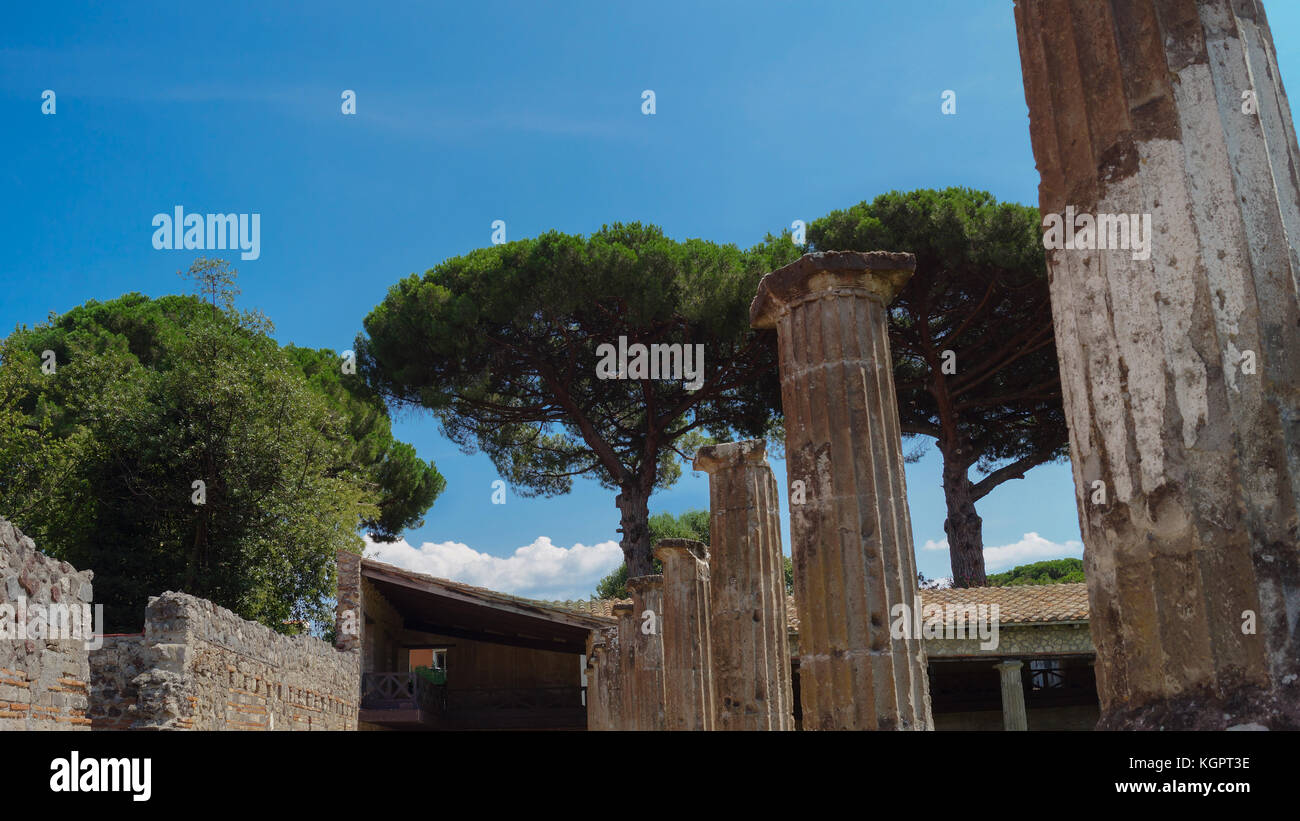Die antike Stadt Pompeji, historische Wahrzeichen in Italien Stockfoto