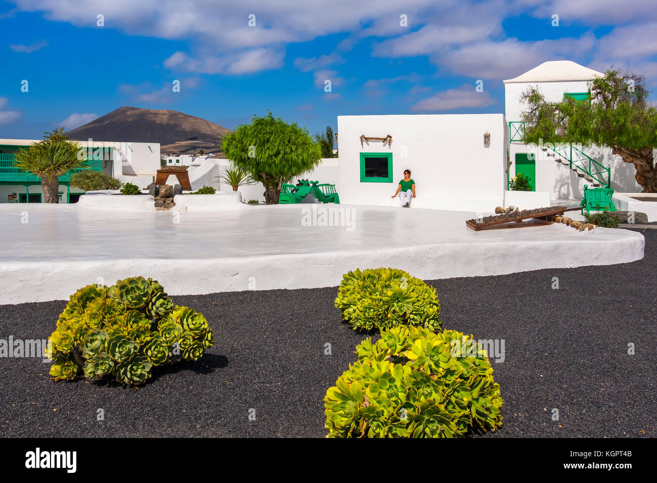 Außenansicht. Casa Museo del Campesino, Denkmal für den Bauern. Geschaffen von César Manrique. San Bartolome. Lanzarote Island, Kanarische Inseln, Spanien, EU Stockfoto