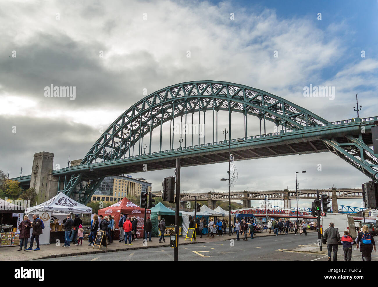Die ikonischen Tyne Bridge in Newcastle-upon-Tyne Stockfoto