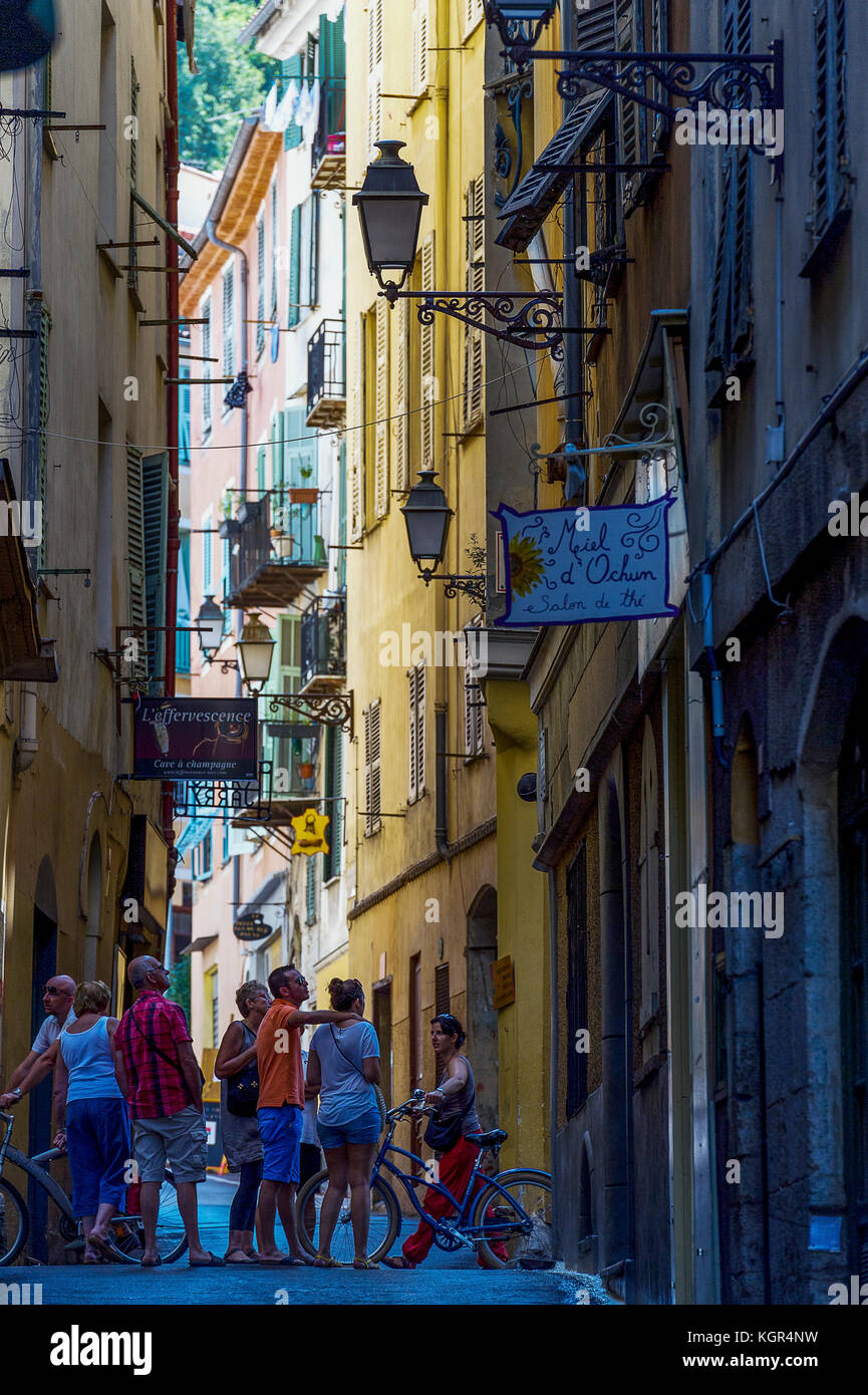 Alpes-Maritimes (06), Nizza. La vieille ville // Frankreich, Alpes-Maritimes (06), Nizza. Die Altstadt Stockfoto