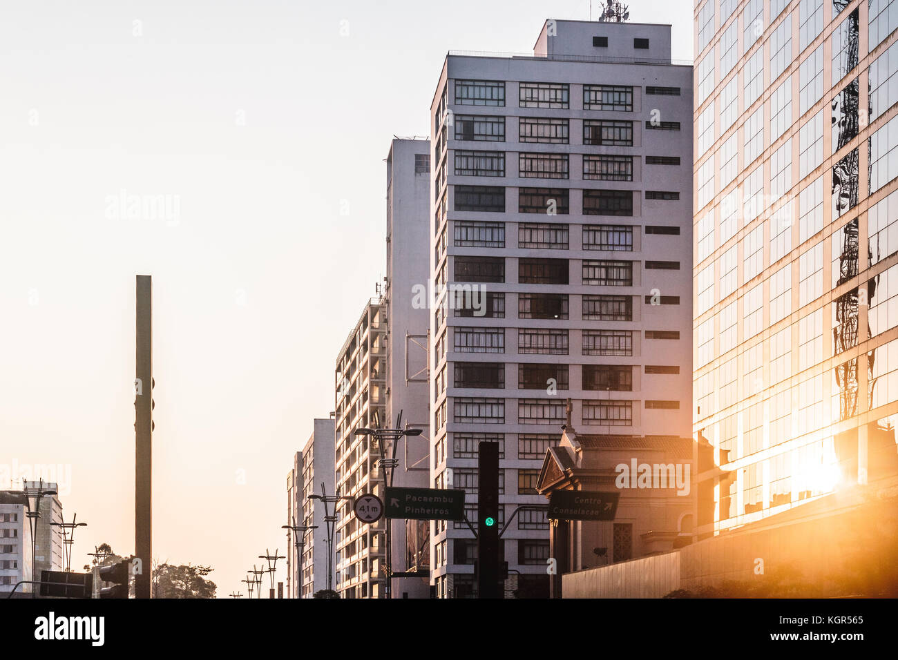 Foto von der Avenida Paulista in Sao Paulo, Brasilien Stockfoto