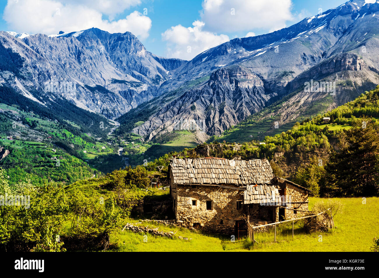 Alpes-Maritimes (06), Parc National du Mercantour. Vallée du Haut-Var. Bergerie // Frankreich Alpes-Maritimes (06), Nationalpark Mercantour, Tal von Ha Stockfoto