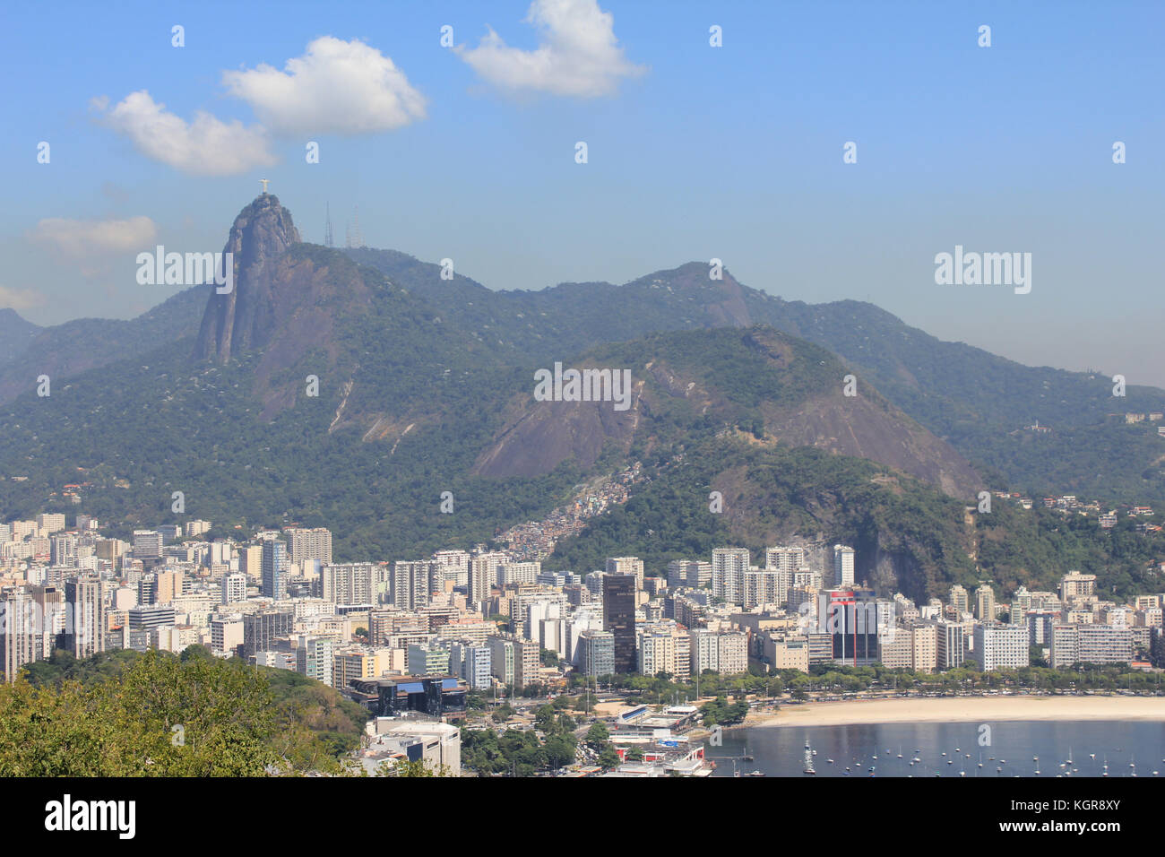 Charmante Corcovado in Rio de Janeiro Stockfoto