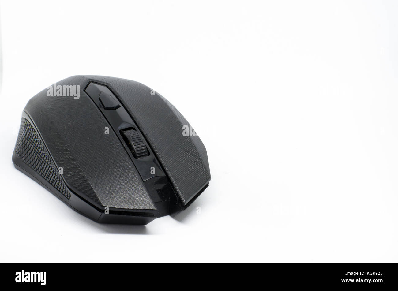 Drahtlose Maus auf weißem Hintergrund Stockfoto